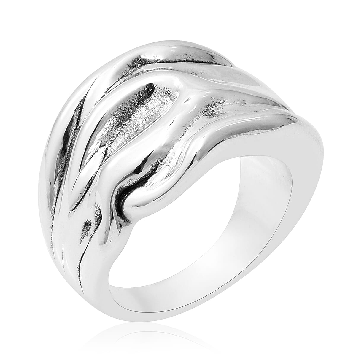 Designer Inspired- Sterling Silver Ring, Silver wt 5.20 Gms.