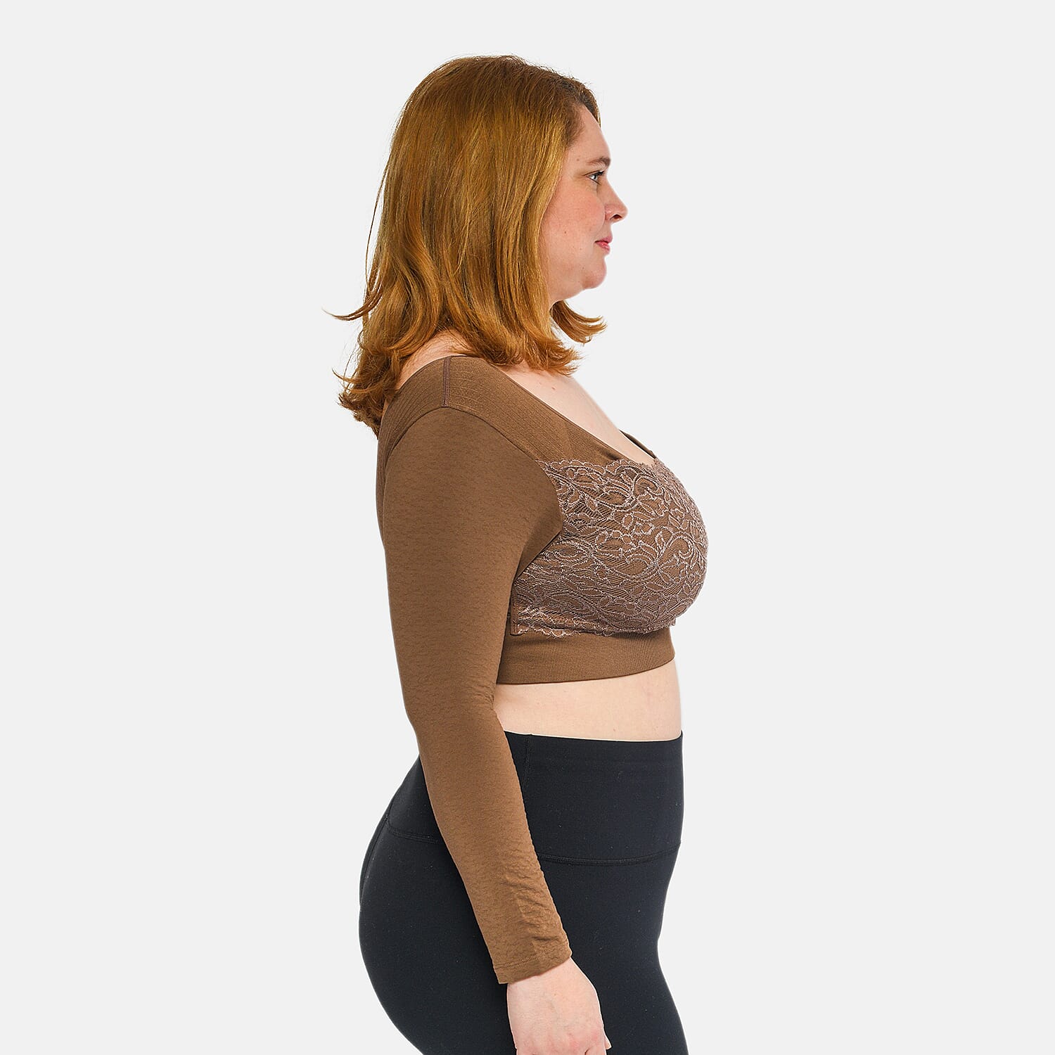 SANKOM SWITZERLAND Patent Classic Bra with Full Lace Cover (Size XXL, 18-20) Taupe Colour