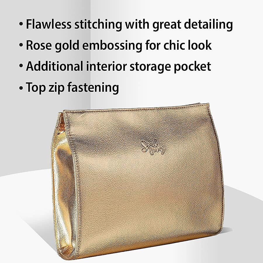 Soul Beauty: Rose Gold Cosmetic Bag