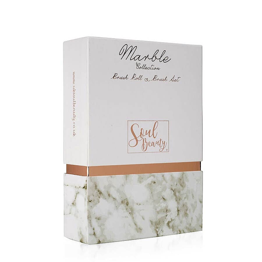 Soul Beauty: Marble Collection Limited Edition Brush Roll & 13 Brushes