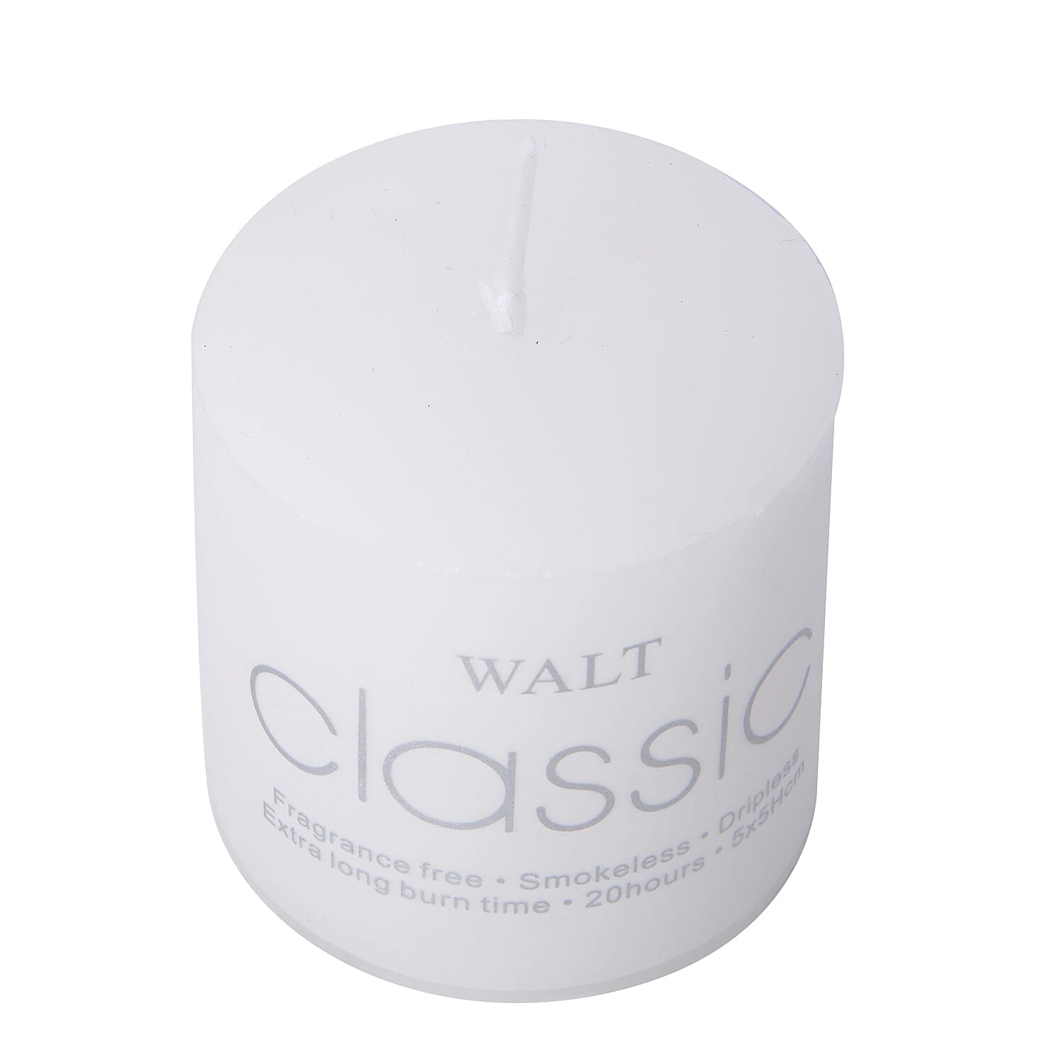 Set of 4 - White Unscented 20 Hour Candle (Size 5x5 Cm)