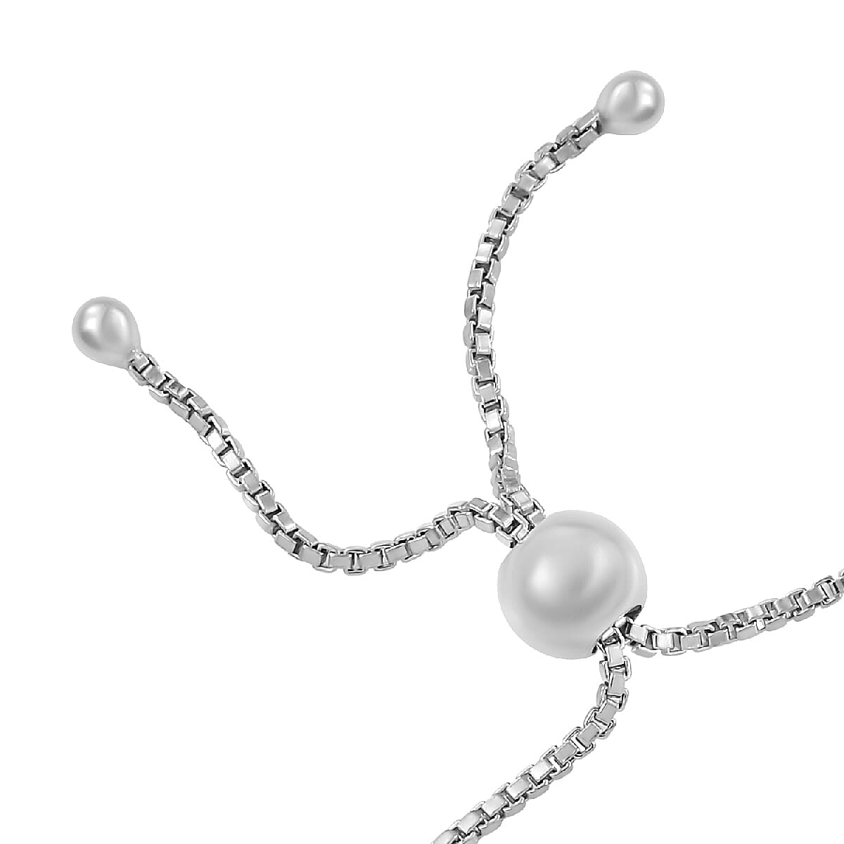 100% Natural Fire Labradorite (Bgt 30x10 mm) Bolo Bracelet (Size 6.5 - 9) Platinum Overlay Sterling Silver 22.00 Ct, Silver wt 9.80 Gms