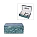 Marble Glass Jewellery Storage Box with Inside Mirror, 7 Ring Rows, 4 Necklace Hook with Pouch and 4 Sections (Size 21x13x8.5 Cm) - Green Malachite