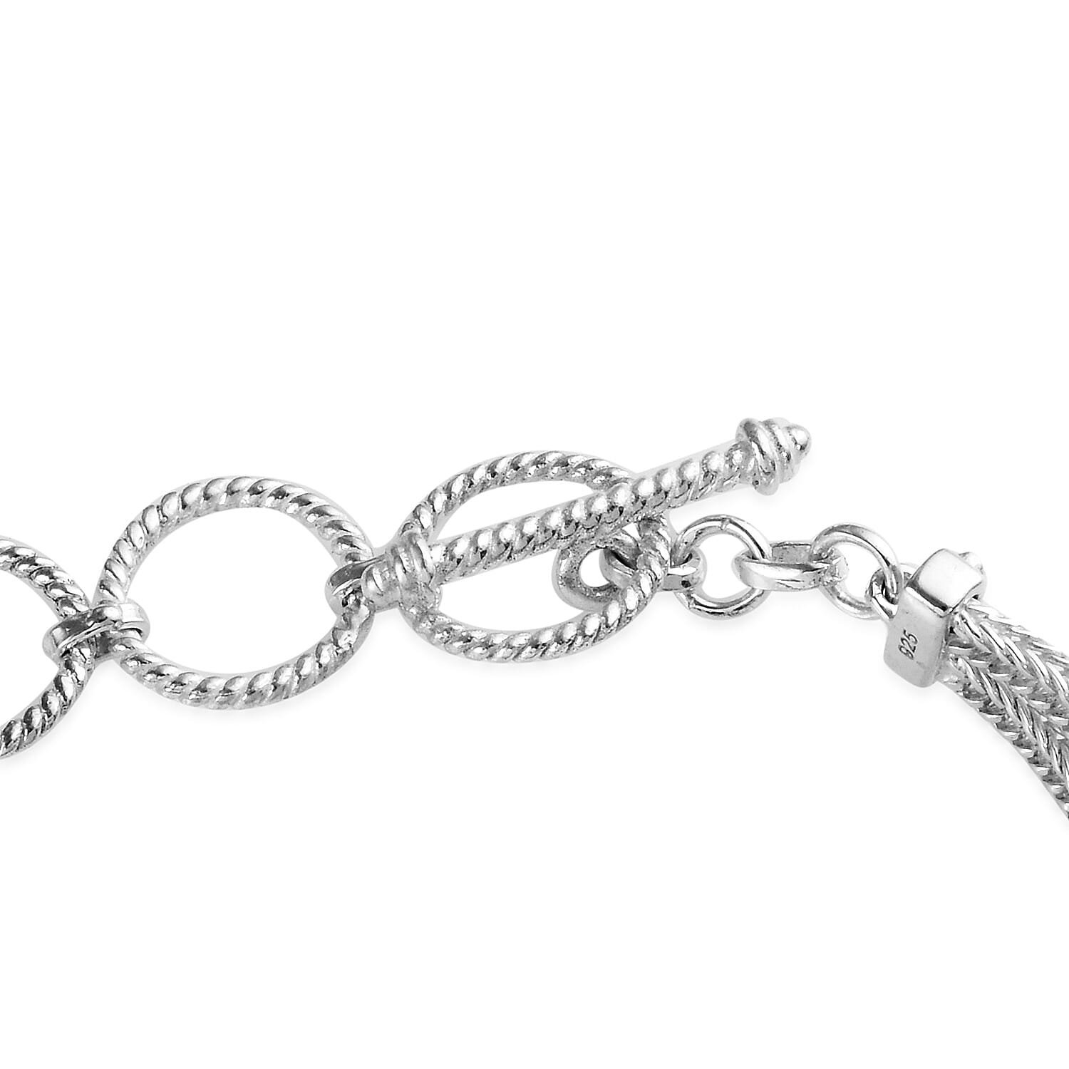 Elite Shungite (Cush 11x9 mm) Bracelet (Size 7.5 to 8.5) in Sterling Silver 7.25 Ct. Silver wt. 13.00 Gms