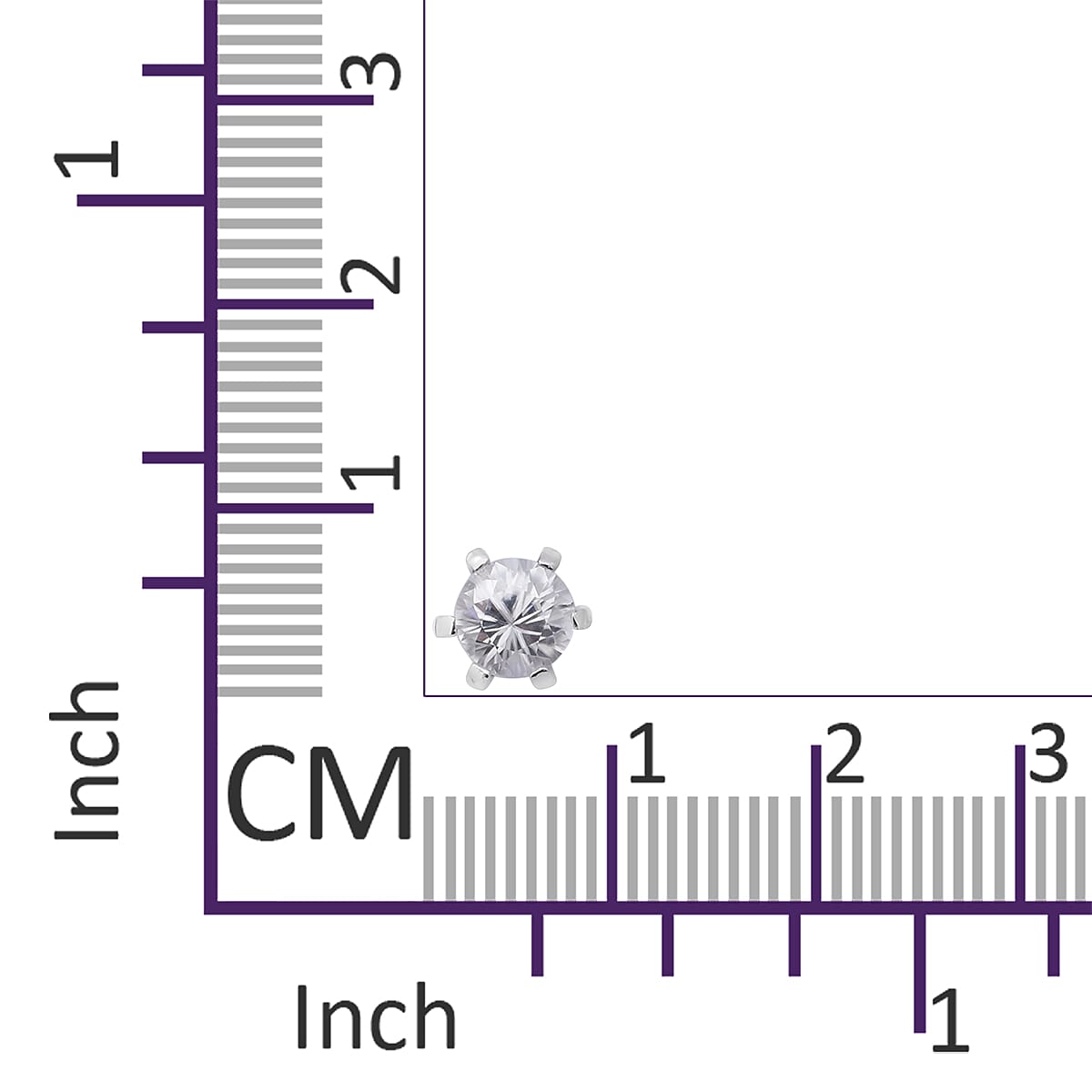 Natural Tanzanian White Zircon (Rd 6mm) Stud Earrings with Push Back in Rhodium Overlay Sterling Silver 2.35 Ct.