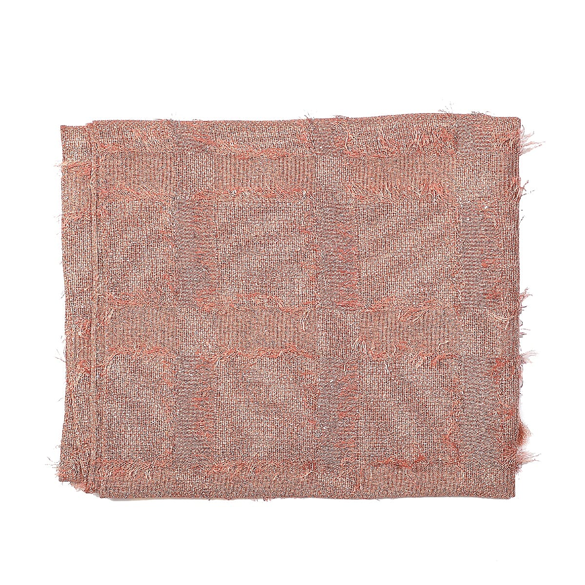 Close Out Deal- Metallic Fibre Scarf (Size 50x165 Cm) - Dusty Pink