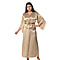 Mulberry Silk Long Robe with Kimono Style Sleeves with Lace  in Gift Box - Gold