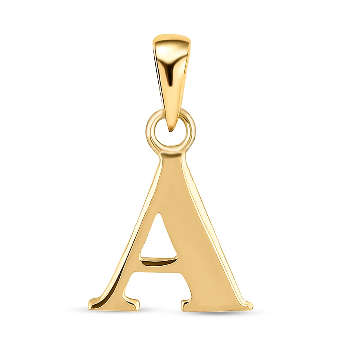 Supreme Finish Plain Initial A Pendant in 9K Yellow Gold