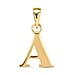 Supreme Finish Plain Initial A Pendant in 9K Yellow Gold