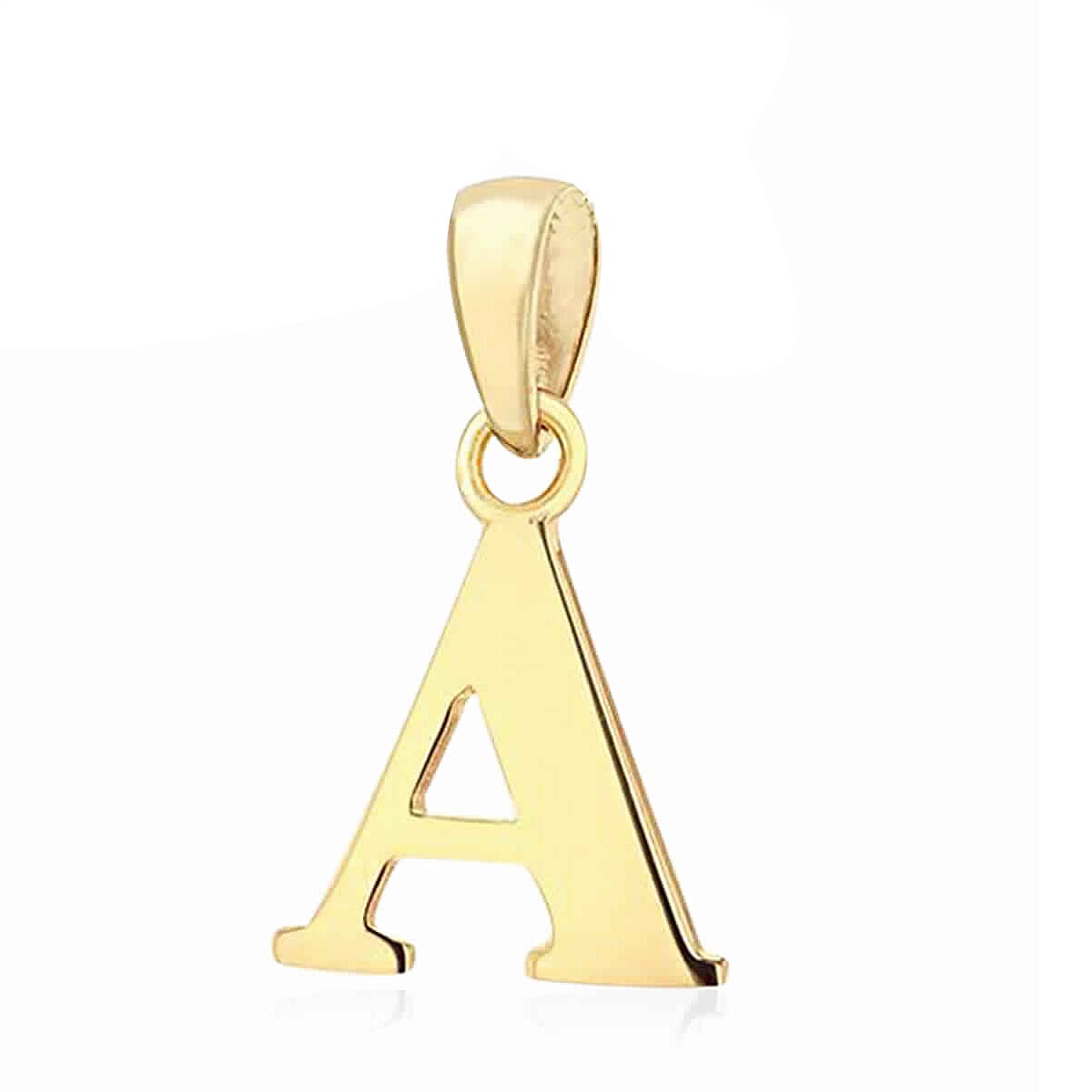 Supreme Finish Plain Initial A Pendant in 9K Yellow Gold