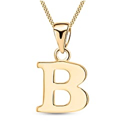 Supreme Finish Plain Initial B Pendant in 9K Yellow Gold