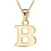 Supreme Finish Plain Initial B Pendant in 9K Yellow Gold