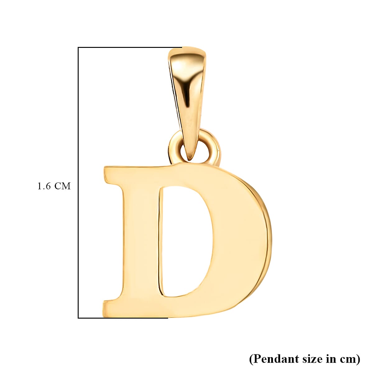 9K Yellow Gold Initial D Pendant