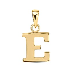 Plain Initial E Pendant in 9K Yellow Gold