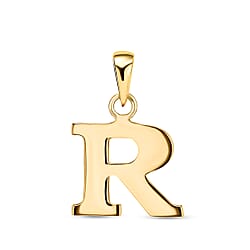 9K Yellow Gold Initial R Pendant