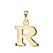 9K Yellow Gold Initial R Pendant