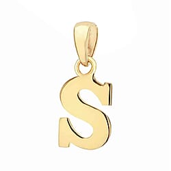 9K Yellow Gold Initial S Pendant