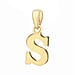 9K Yellow Gold Initial S Pendant