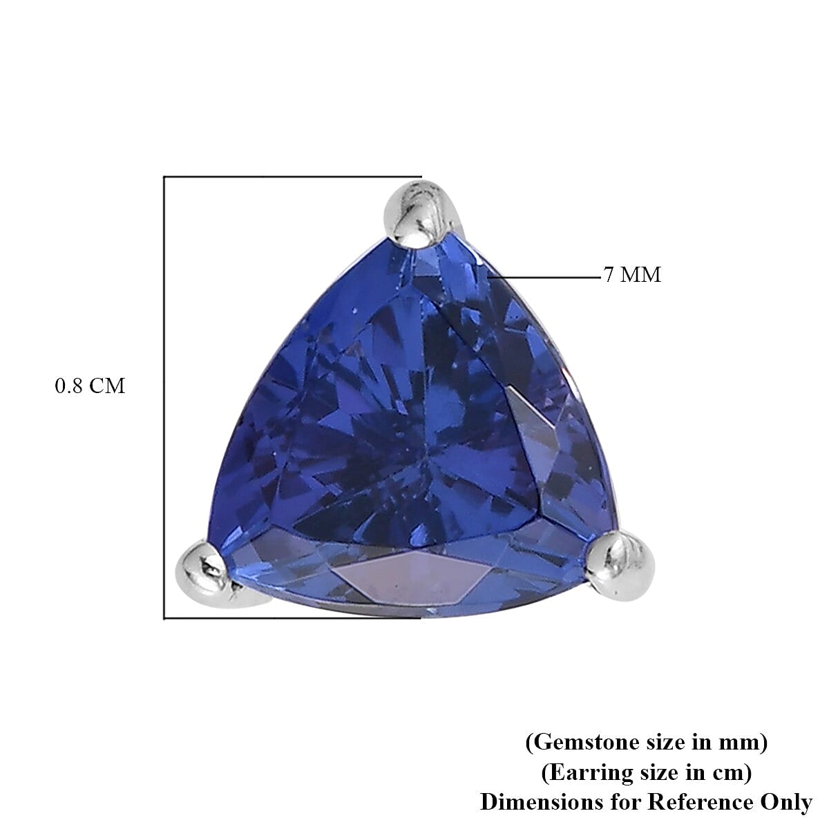 RHAPSODY 950 Platinum AAAA Tanzanite (Trl) Stud Earrings (with Screw Back) 2.68 Ct, Platinum Wt 2.80 Gms
