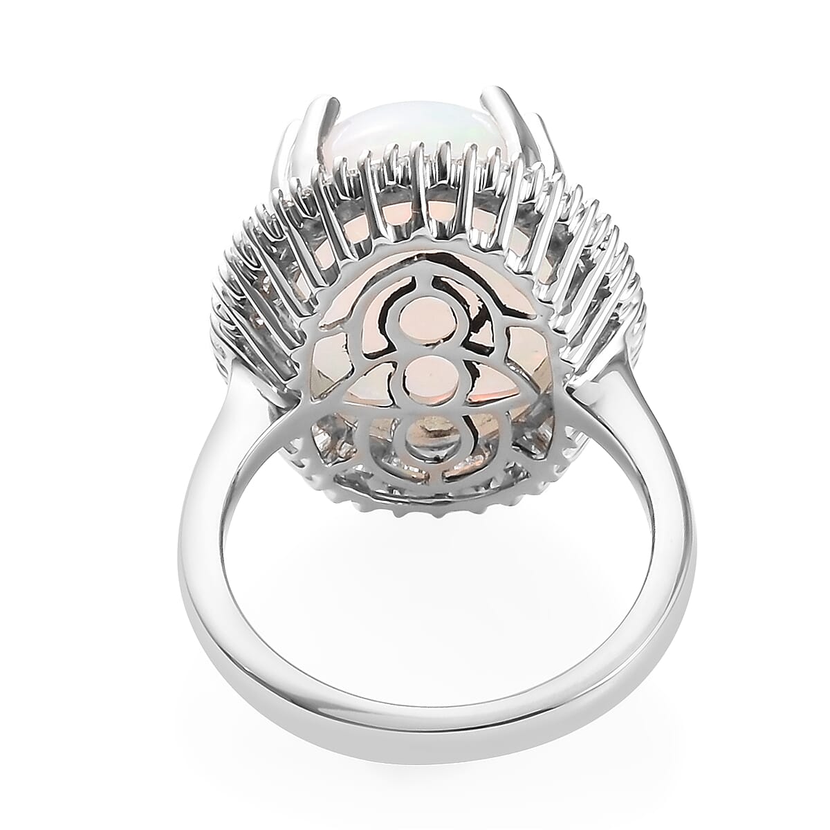 RHAPSODY 950 Platinum Ethiopian Welo Opal and Diamond Ring  9.35 Ct.