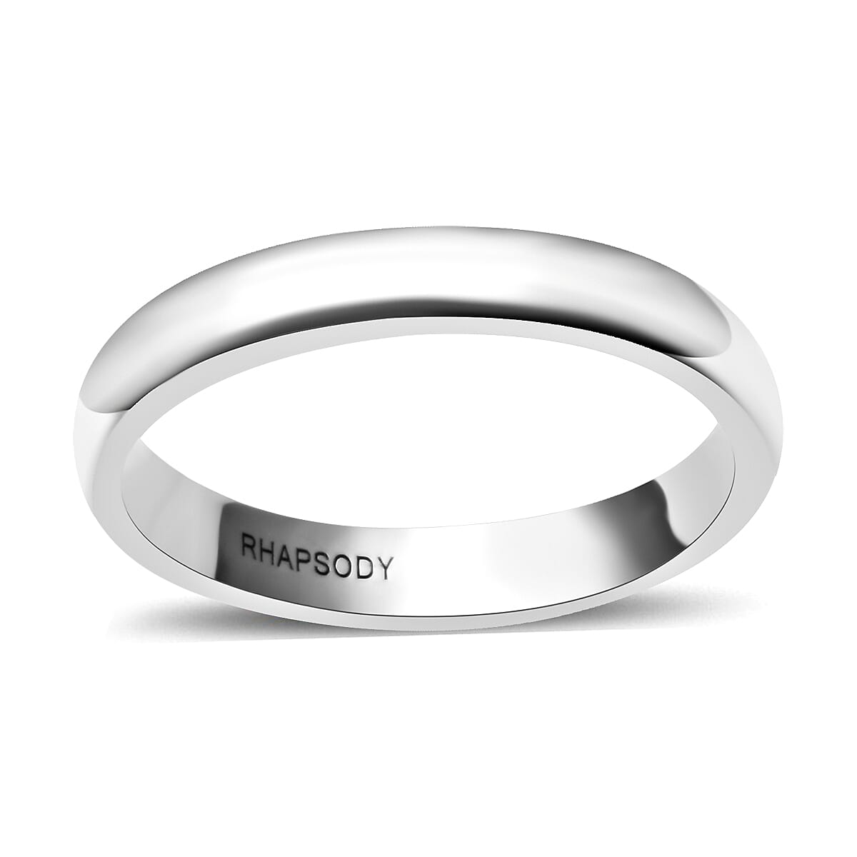 Designer Inspired-  950 Platinum Band Ring, Platinum wt 4.25 Gms