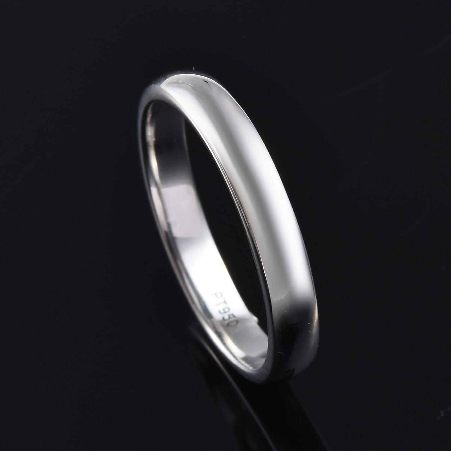 Designer Inspired-  950 Platinum Band Ring, Platinum wt 4.25 Gms