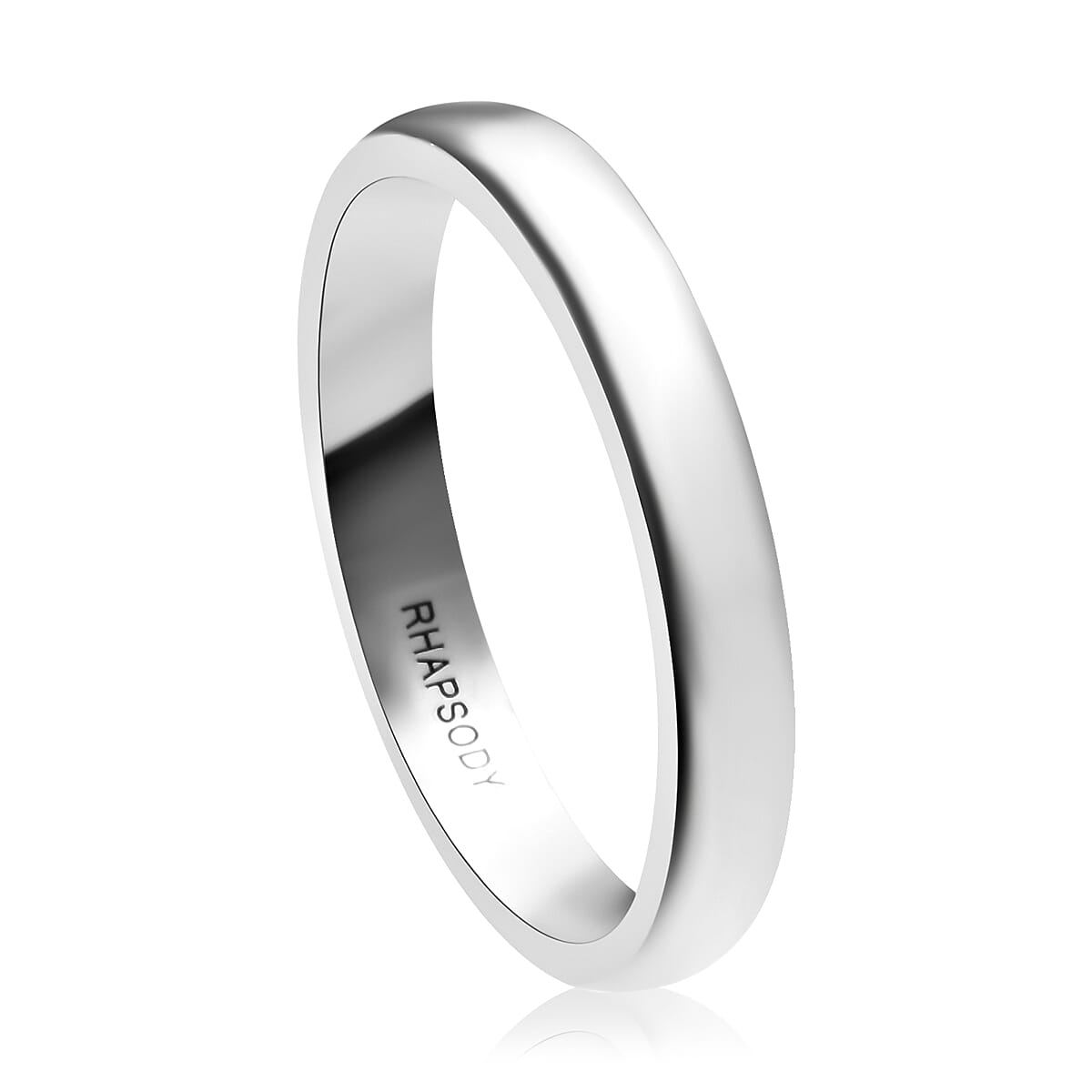 Designer Inspired-  950 Platinum Band Ring, Platinum wt 4.25 Gms