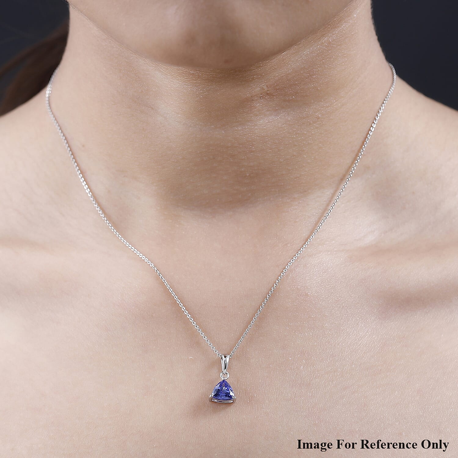 RHAPSODY 950 Platinum AAAA Tanzanite (Trl) Solitaire Pendant 1.25 Ct.
