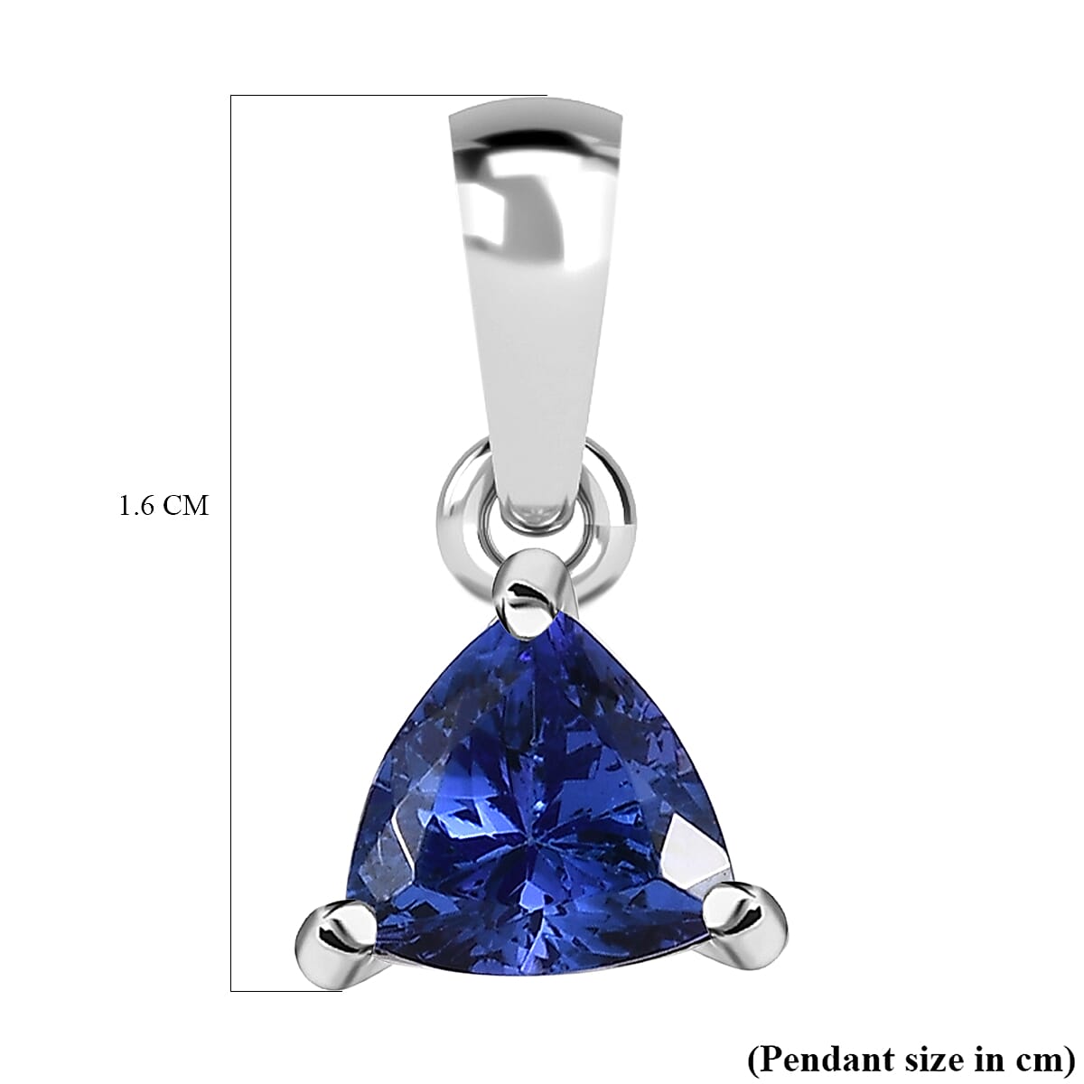 RHAPSODY 950 Platinum AAAA Tanzanite (Trl) Solitaire Pendant 1.25 Ct.
