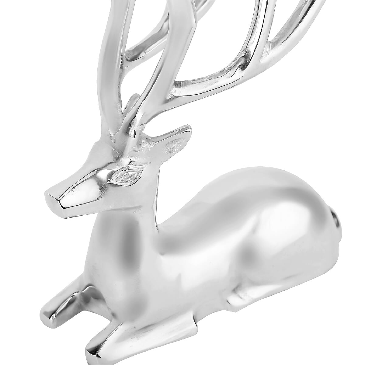 Sitting Reindeer with Six Tea Light Candle Holder made with cast Aluminum (Size 24x17 Cm)