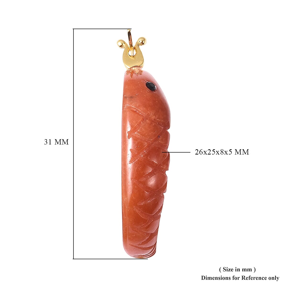 Snake Carved Red Jade Hoop Earrings (with Clasp) in Yellow Gold Overlay Sterling Silver 48.00 Ct.