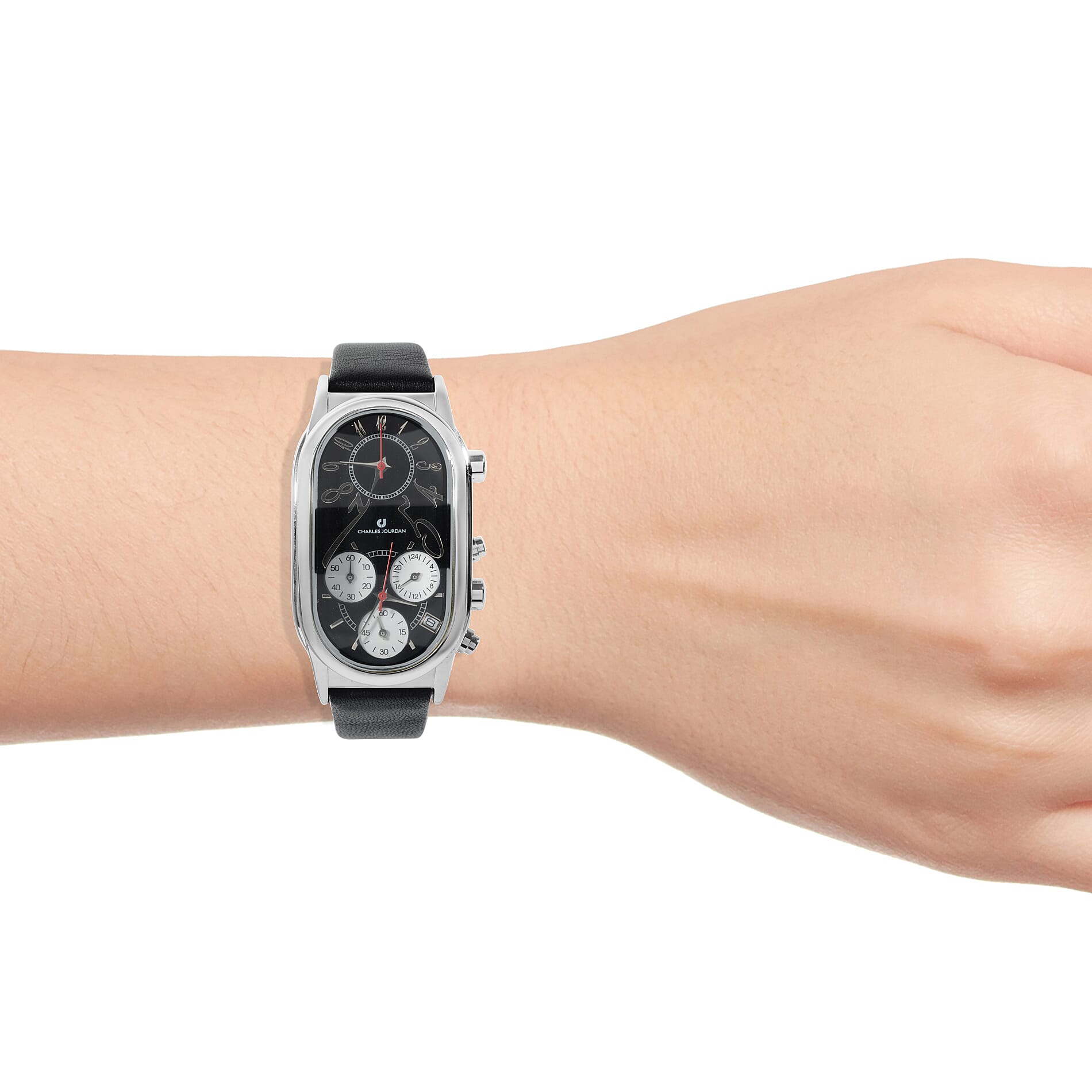 Close Out - CHARLES JOURDAN Paris Unisex Watch with Genuine Leather Strap