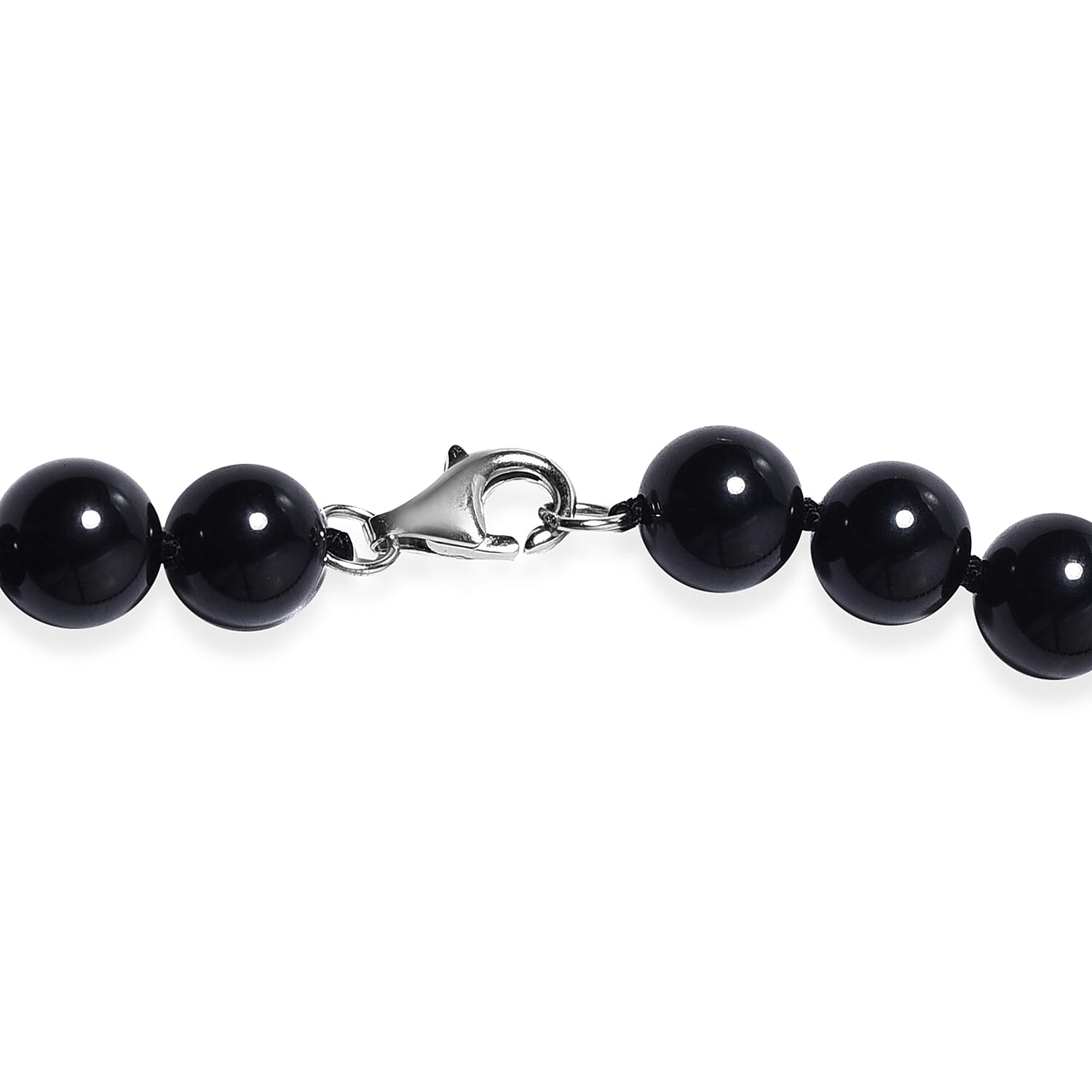 Natural Boi Ploi Black Spinel (Ovl  30x20 mm 51.00 Cts) Necklace (Size 18) in Rhodium Overlay Sterling Silver 324.50 Ct,