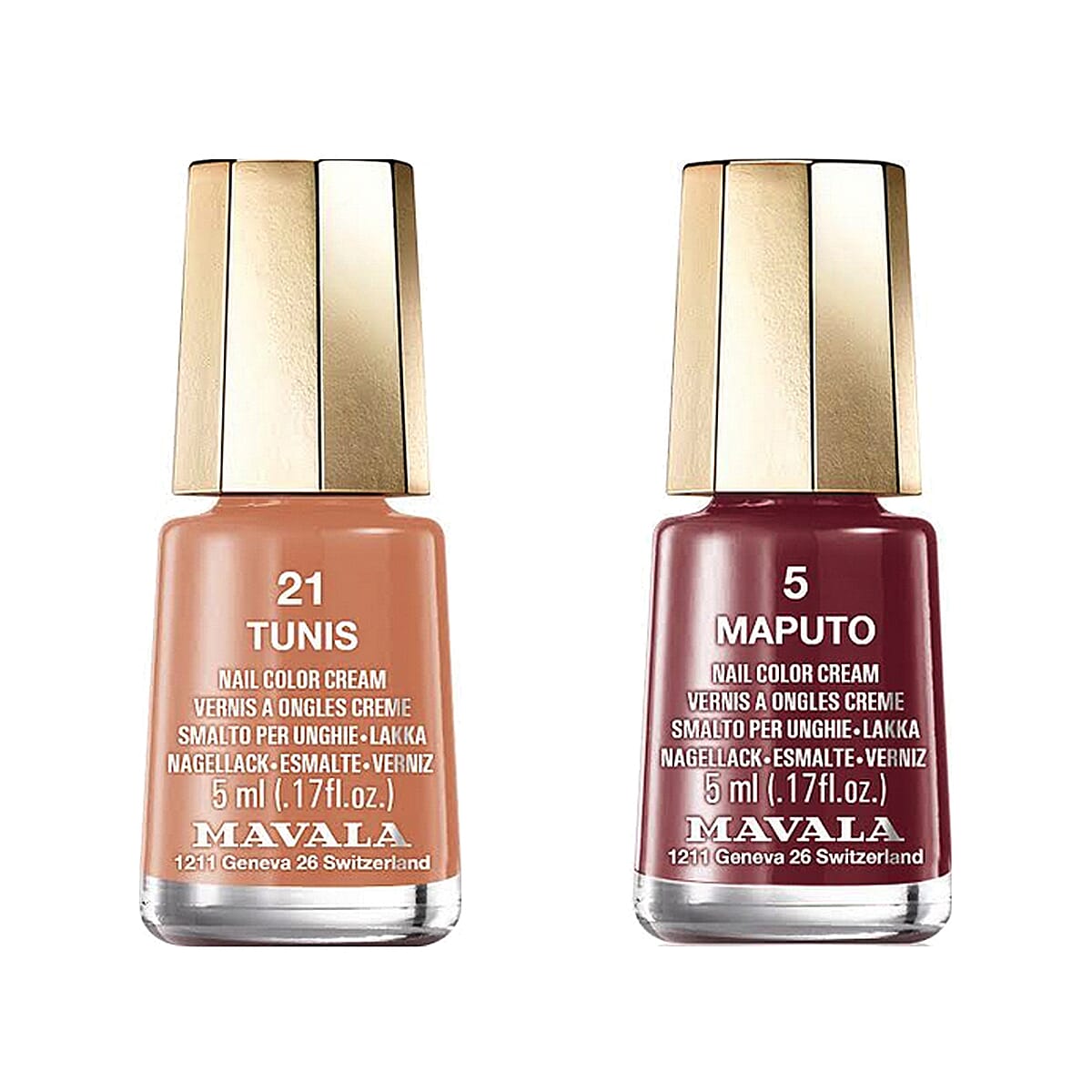 Mavala: Maputo - 5 & Tunis - 21 (Duo Mini Colour 2x5ml)