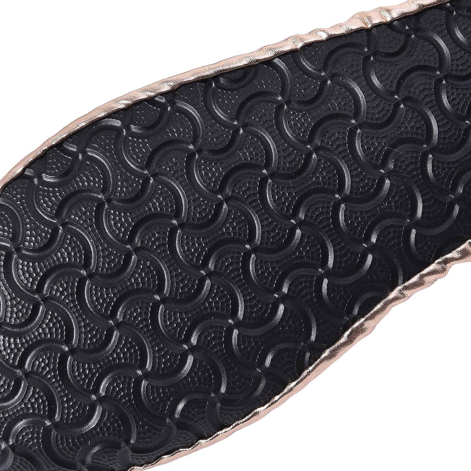 Set of 2 - Foldable Flat Ballet Shoe Each with Zipper Storage Pouch (UK 3-4) - Black and Metallic Rose Gold