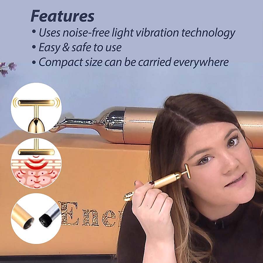 14 Carat Gold Plated Facial Roller