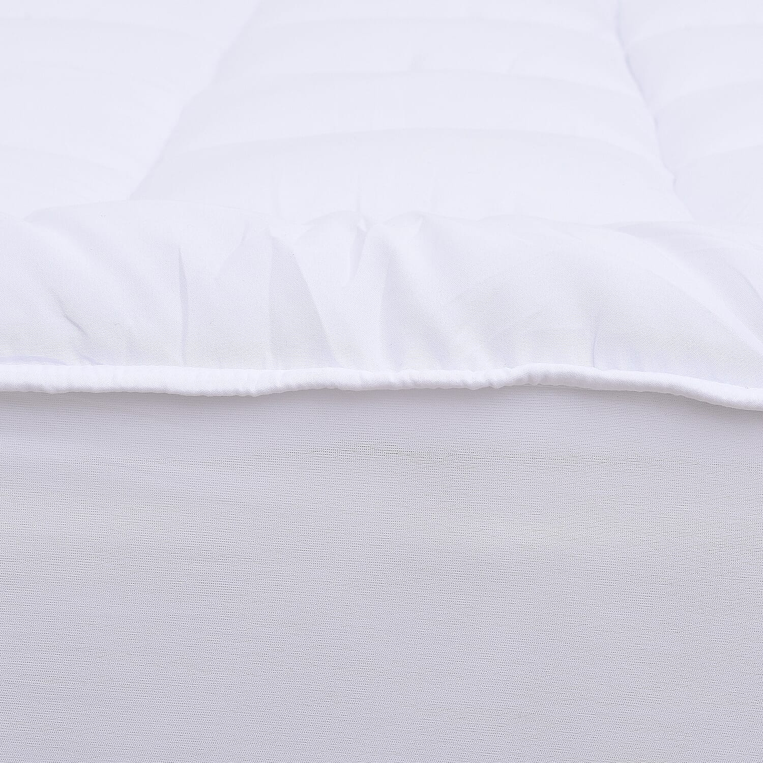 4 Seasons Summer and Winter Double Face Mattress Topper one Side Cooling Fabric one Reverse Sherpa  in KING Size (150x200+30 Cm) - White