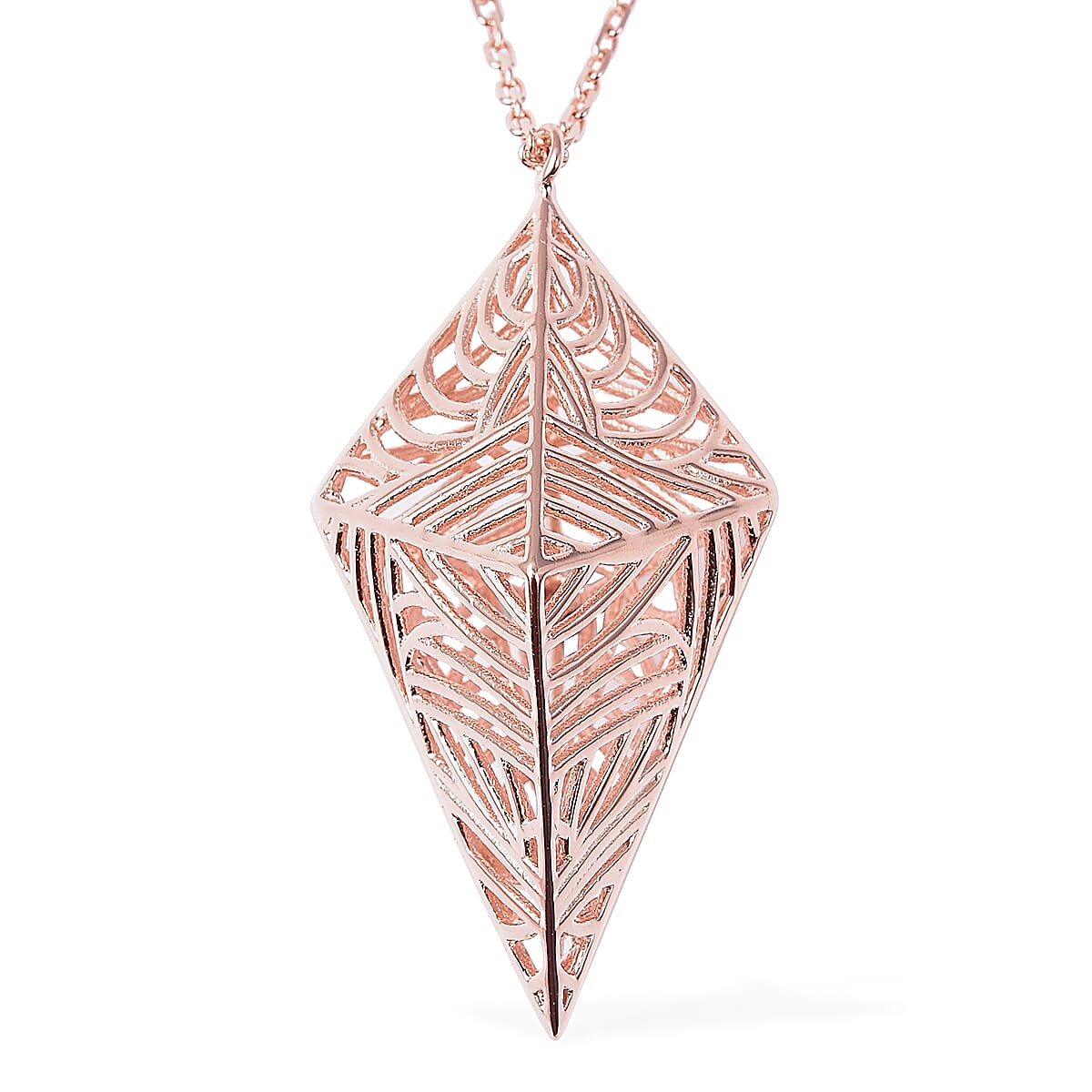 Isabella Liu - Sea Rhyme Collection - Rose Gold Overlay Sterling Silver Necklace (Size 20 with 4 inch Extender)