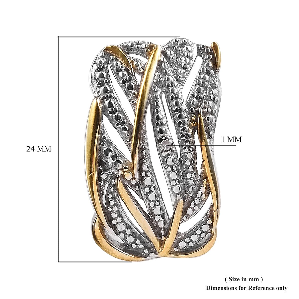 Diamond Criss-Cross Earrings in 18K Yellow Gold Vermeil and Platinum Plated Sterling Silver Diamond Criss-Cross Earrings in 18K Yellow Gold Vermeil and Platinum Plated Sterling Silver