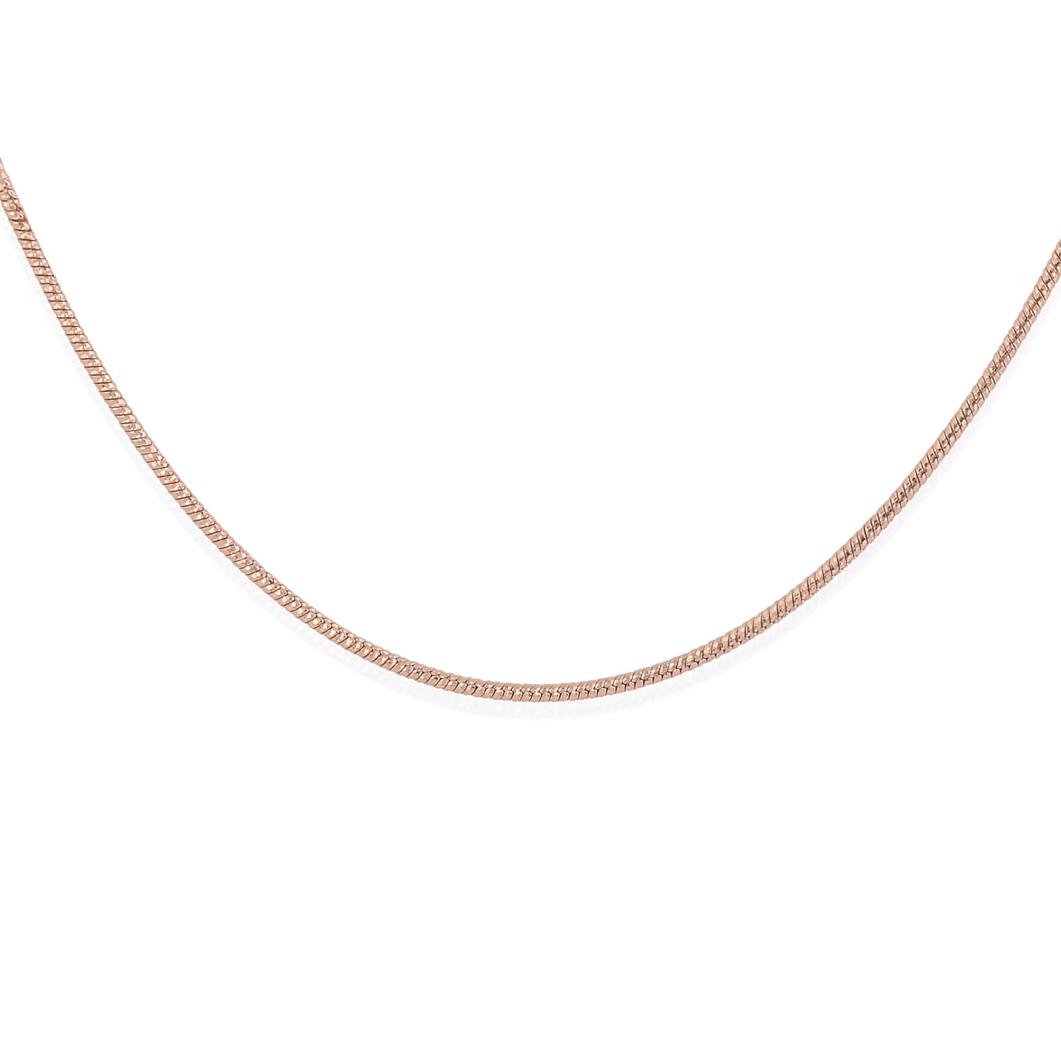 Italian Made Rose Gold Overlay Sterling Silver Chain (Size 20), Silver wt 3.02 Gms
