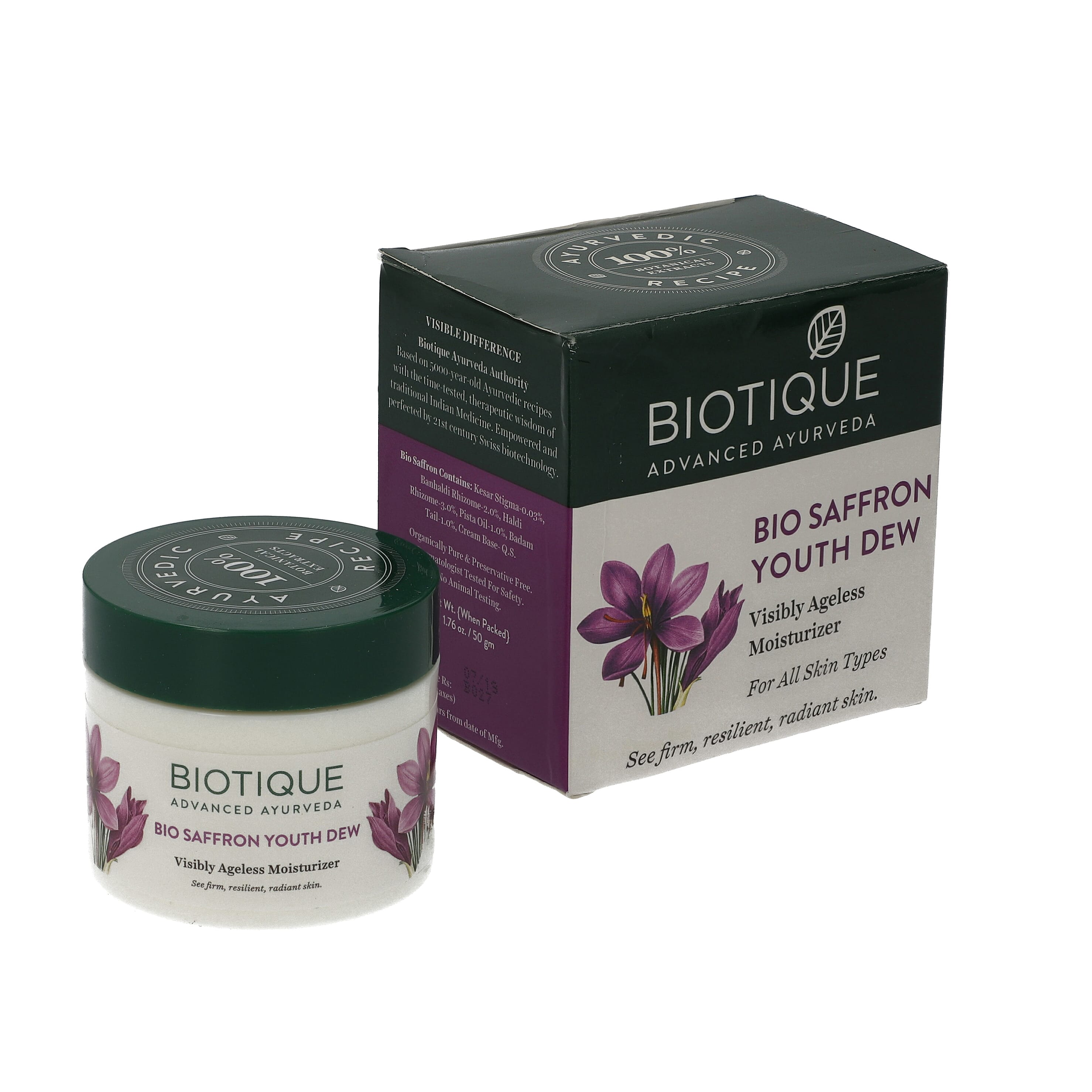 Biotique: Bio Saffron Youth Dew Visibility Ageless Moisturiser - 50g