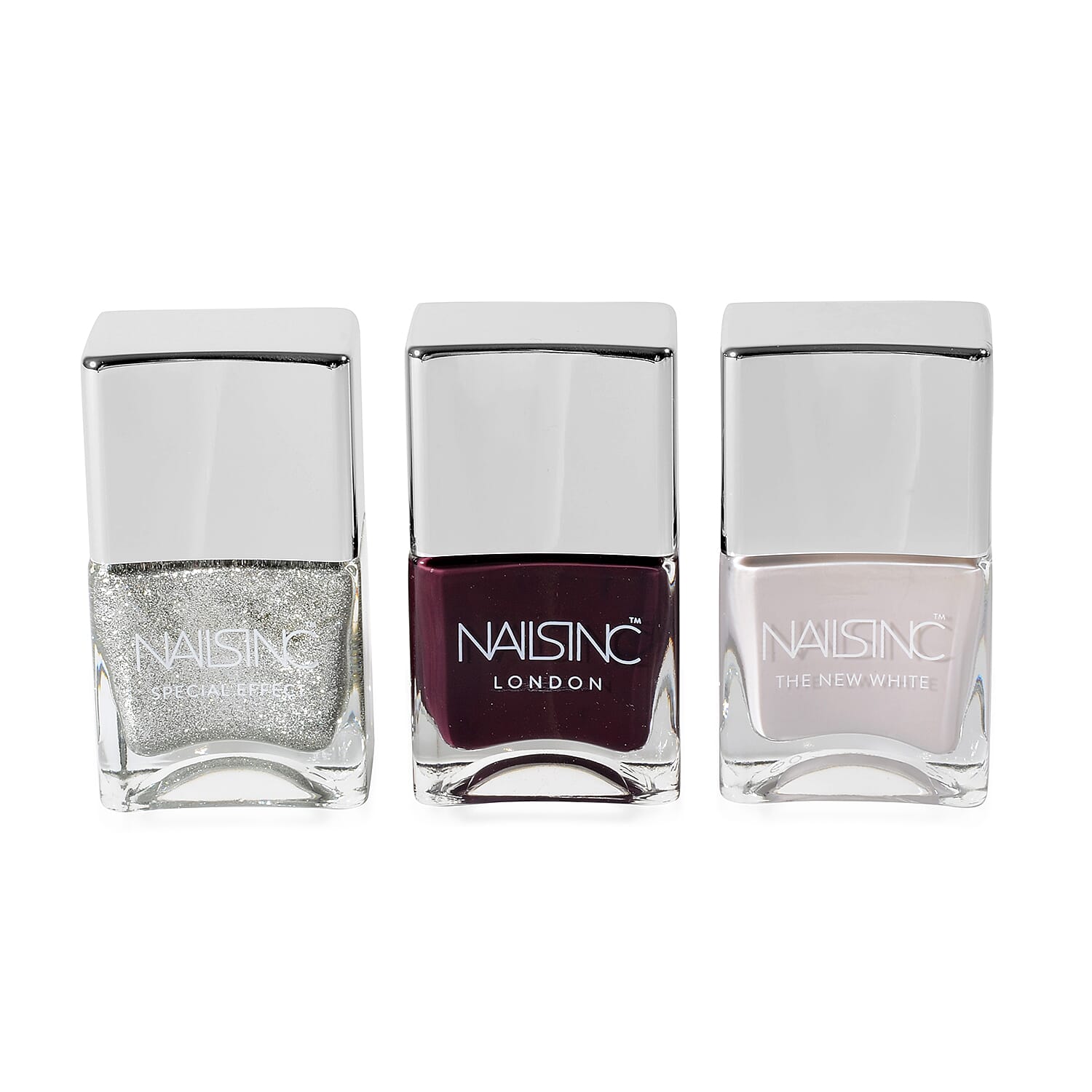 Nails Inc: Trio Nail Varnish Set & Pouch (Incl. Sloane Mews - 14ml, Electric Avenue - 14ml & White Horse St. - 14ml)
