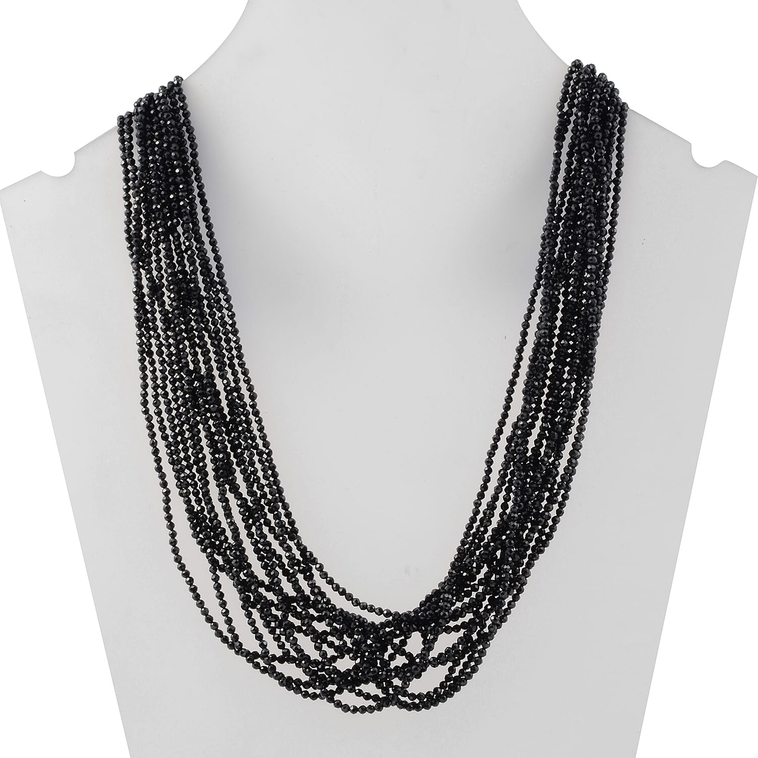 280 Carat Natural Boi Ploi Black Spinel Multi Strand Beaded