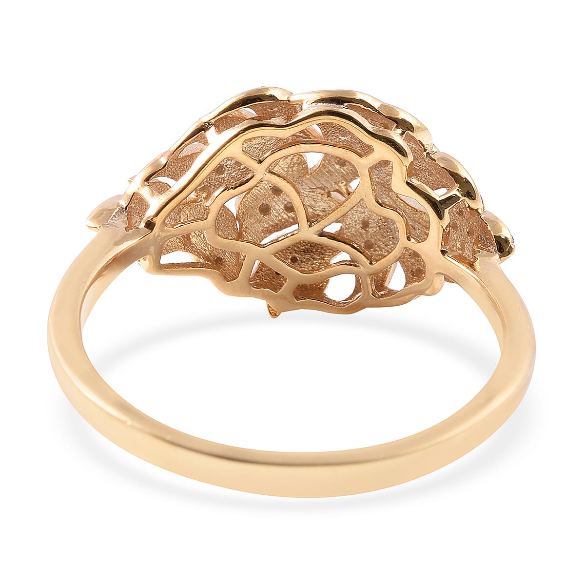 Diamond (Rnd) Ring in 14K Gold Overlay Sterling Silver