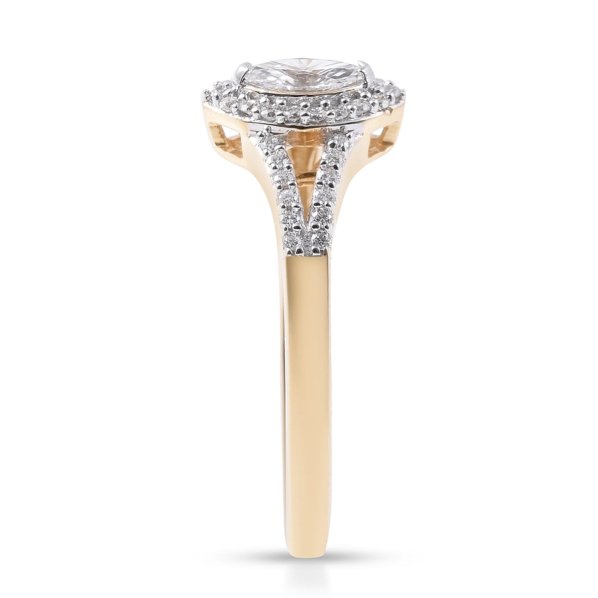 ILIANA 18K Yellow Gold IGI Certified Diamond (Mrq and Rnd) Ring 0.40 Ct.