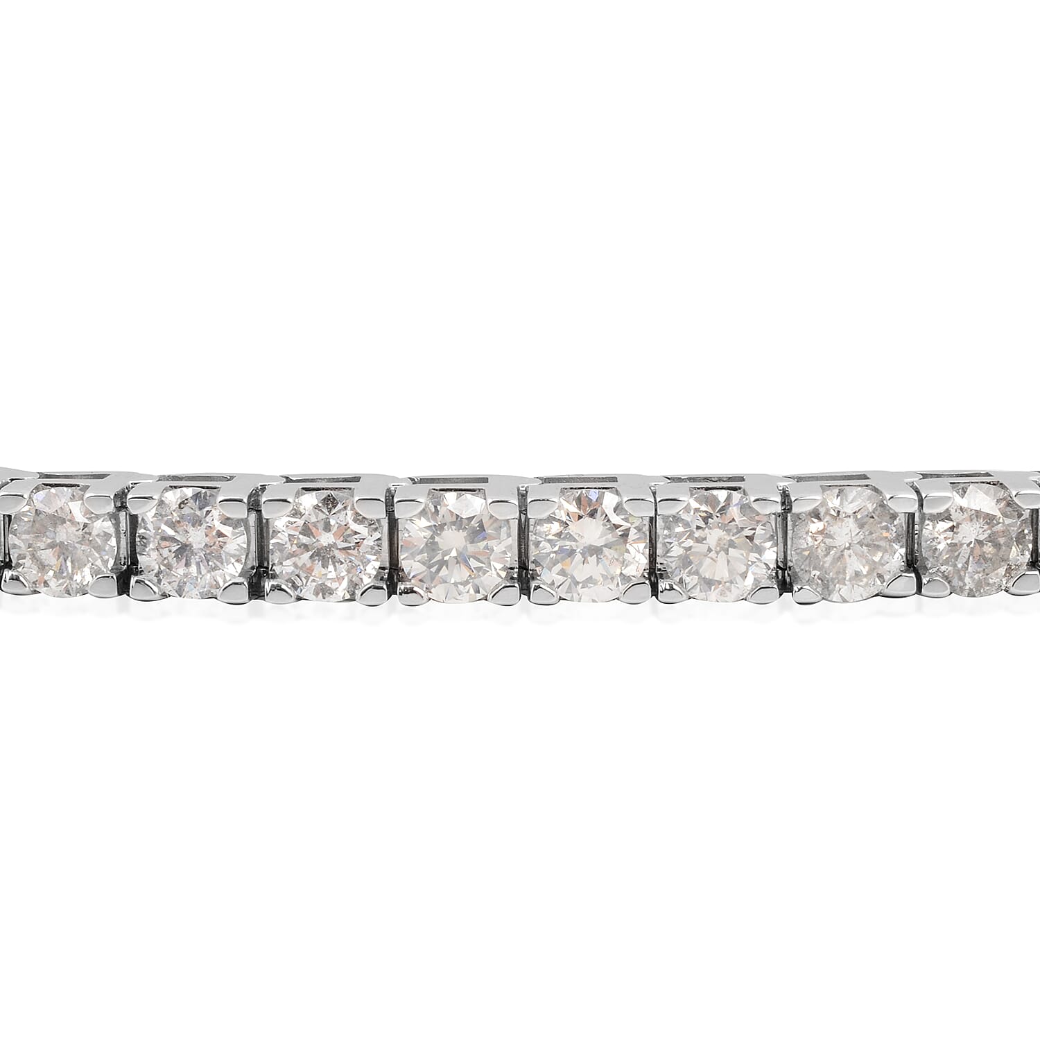 14K White Gold EGL CERTIFIED Diamond (Rnd) (I2-I3 F-H) Bracelet (Size 8.25) 11.500 Ct, Gold wt 20.00 Gms.