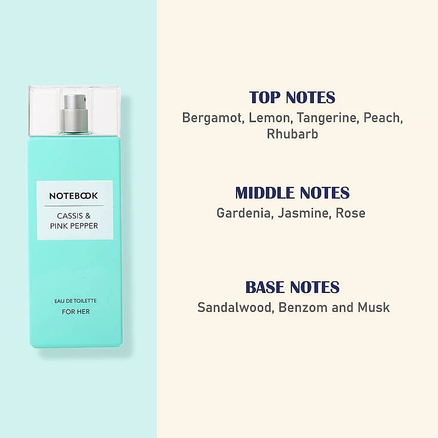 Notebook Fragrances: Cassis & Pink Pepper Eau De Toilette - 100ml