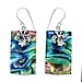 Abalone Shell Hook Earrings in Silver