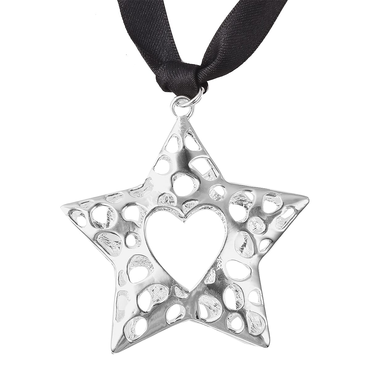 RACHEL GALLEY Star Heart Charm in Silver Tone