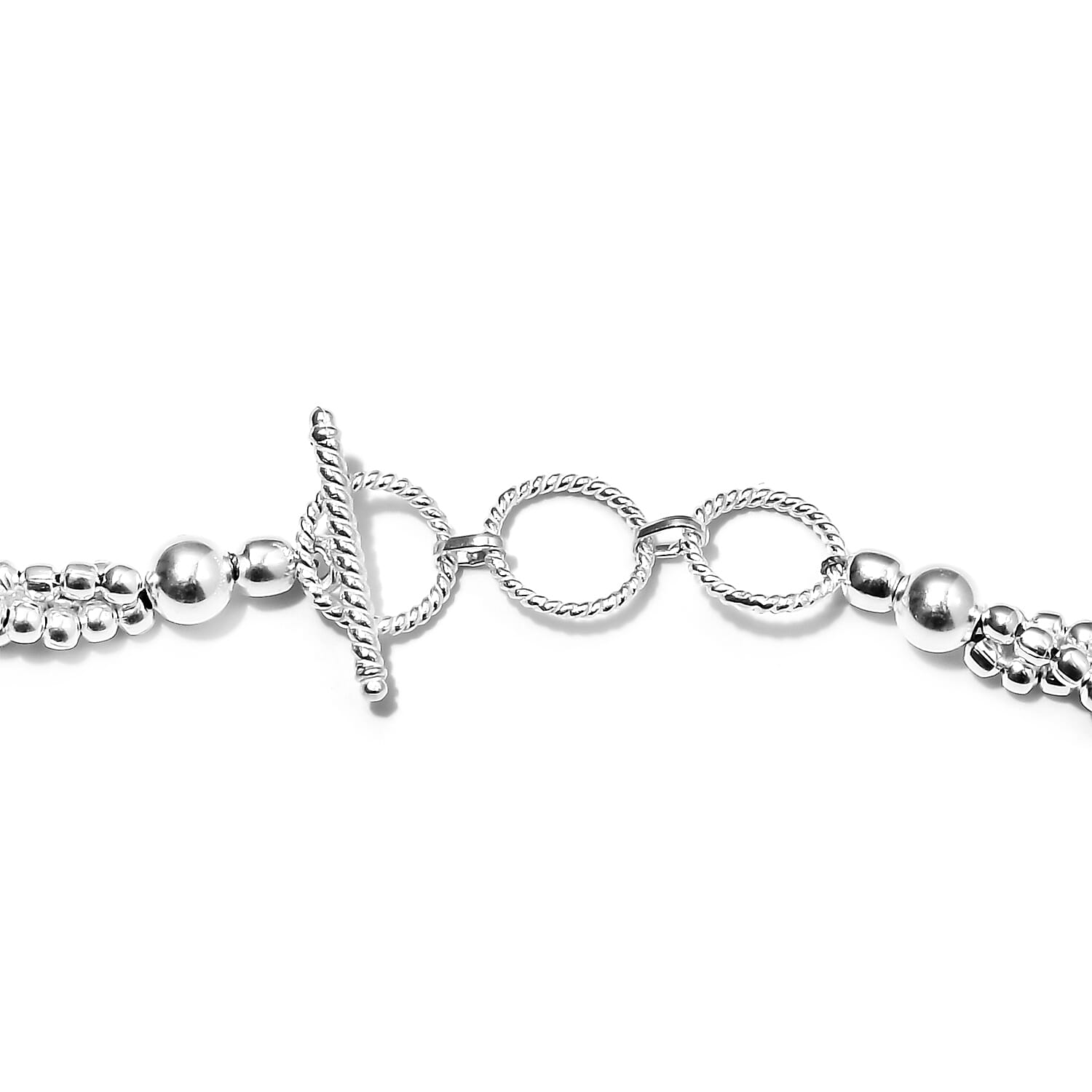 Sterling Silver Popcorn Necklace (Size 20 with Extender), Silver wt 39.50 Gms